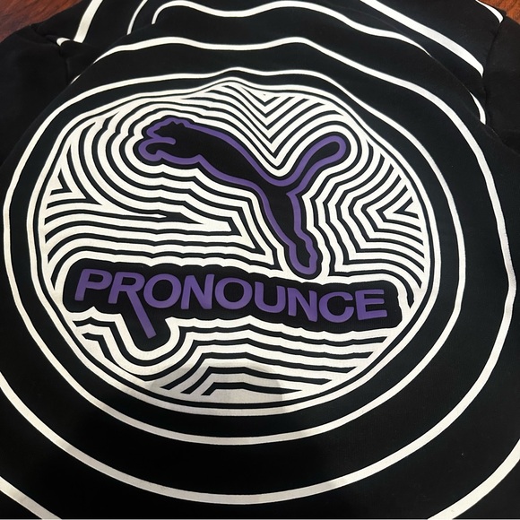 Puma x Pronounce half-zip sweatshirt in Black and White Spiral Jacket size M - Picture 2 of 9